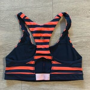 Women's Lululemon Run Top Speed Sports Bra Striped Size 4